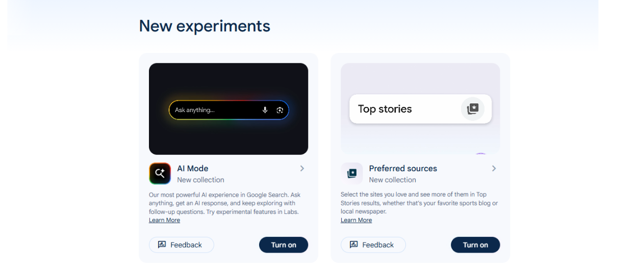 What Is Google AI Mode? How To Enable On Mobile & Desktop? 11 After login, click on Turn On option