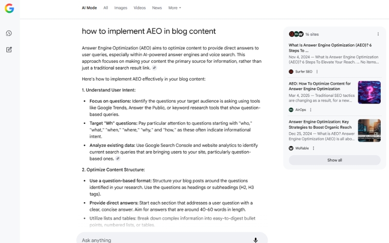 What Is Google AI Mode? How To Enable On Mobile & Desktop? 3 Ask a Follow-Up Suggestions