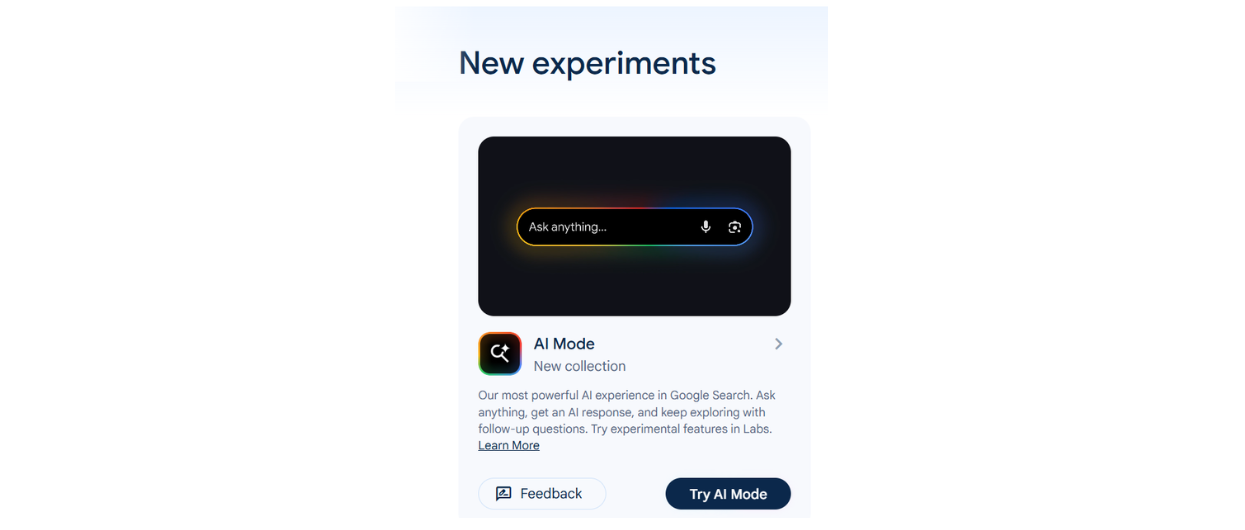 What Is Google AI Mode? How To Enable On Mobile & Desktop? 12 Click on Try AI Mode button to use in search